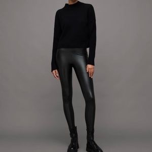 All Saints Cora High-Rise Skinny Fit Faux Leggings